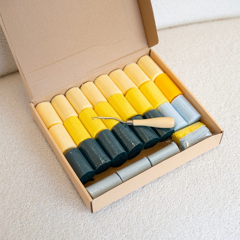 Ripe Stripes Lemon | Latch Hook Cushion Kit