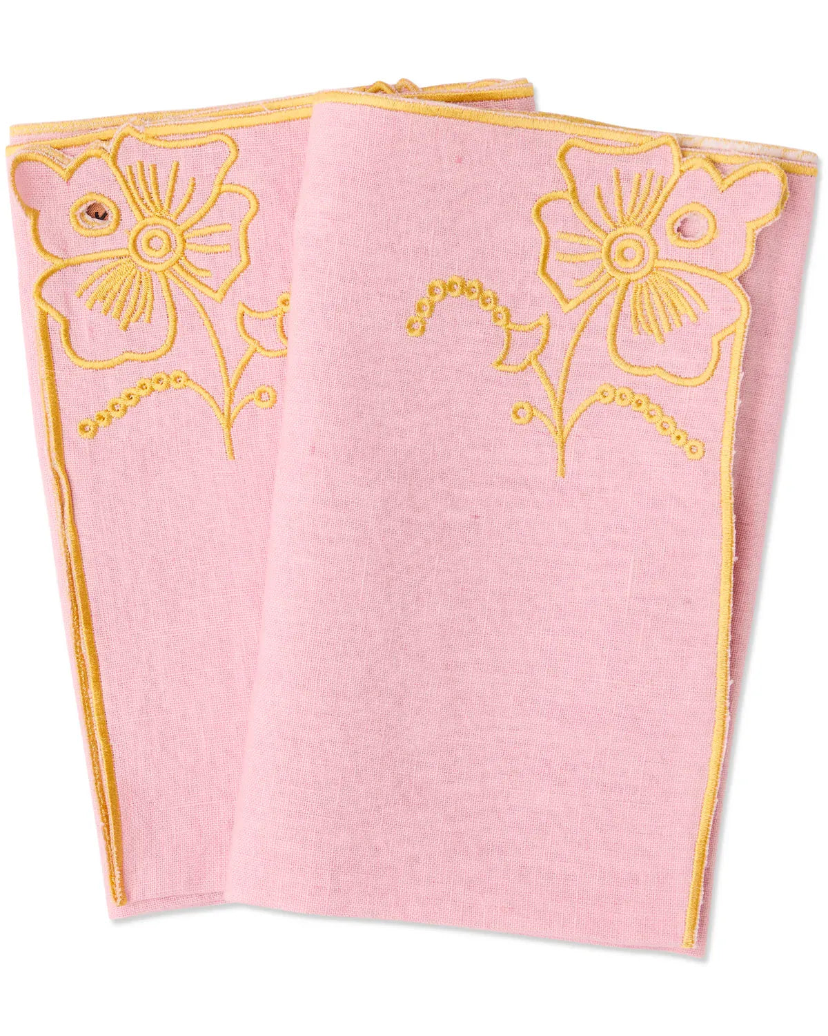 Pink Tuscan Embroidered Napkin | Set of 4