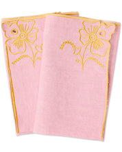 Pink Tuscan Embroidered Napkin | Set of 4