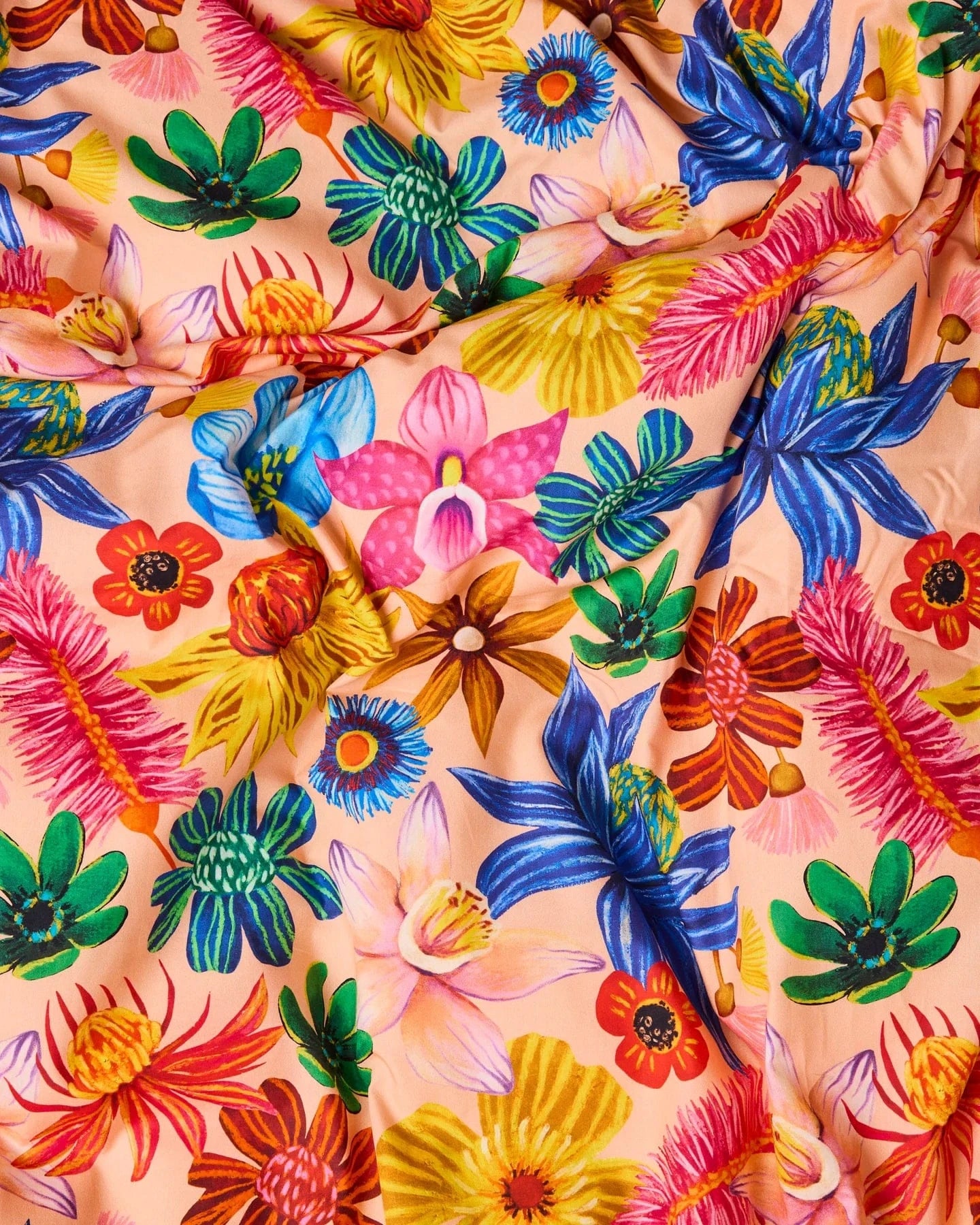 Wild Flowers In Bloom Organic Cotton Flat Sheet