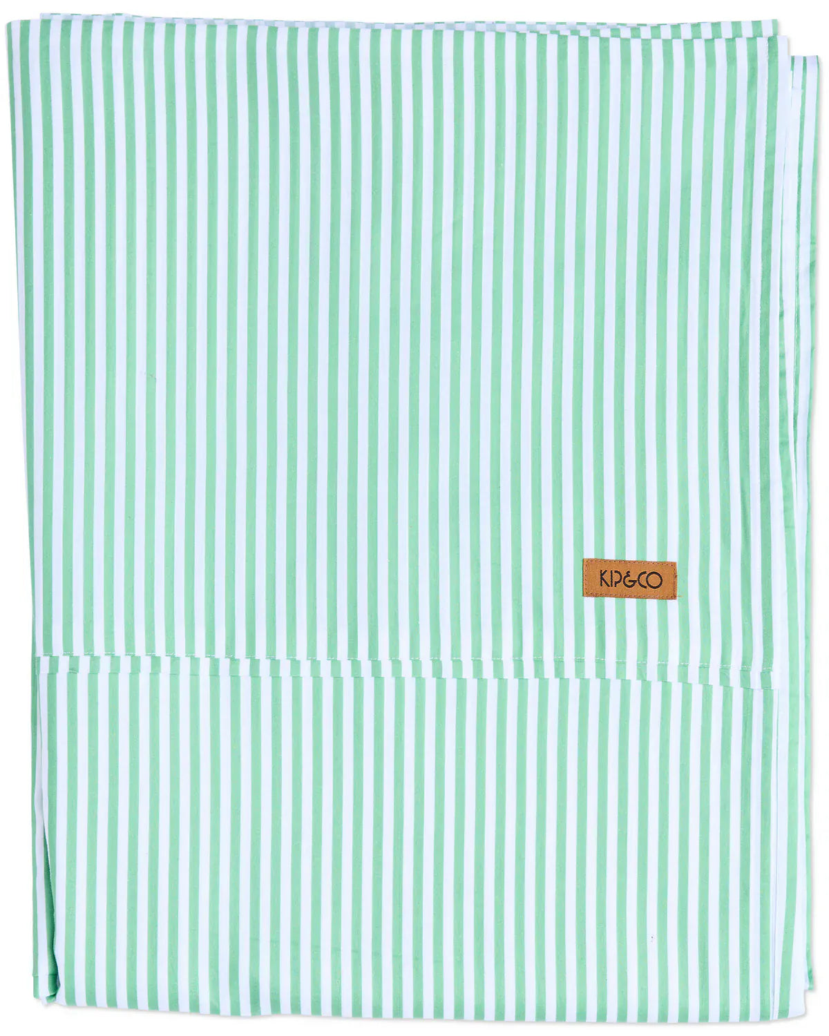 Tarragon Stripe Organic Cotton Flat Sheet | Single