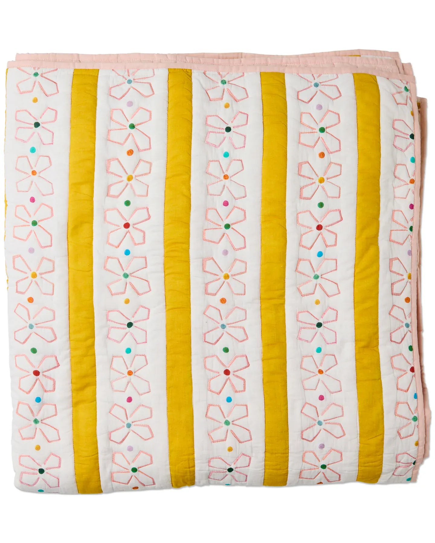 Kip&Co x Anna Spiro Daisy Chain Organic Cotton Quilted Bedspread | Single
