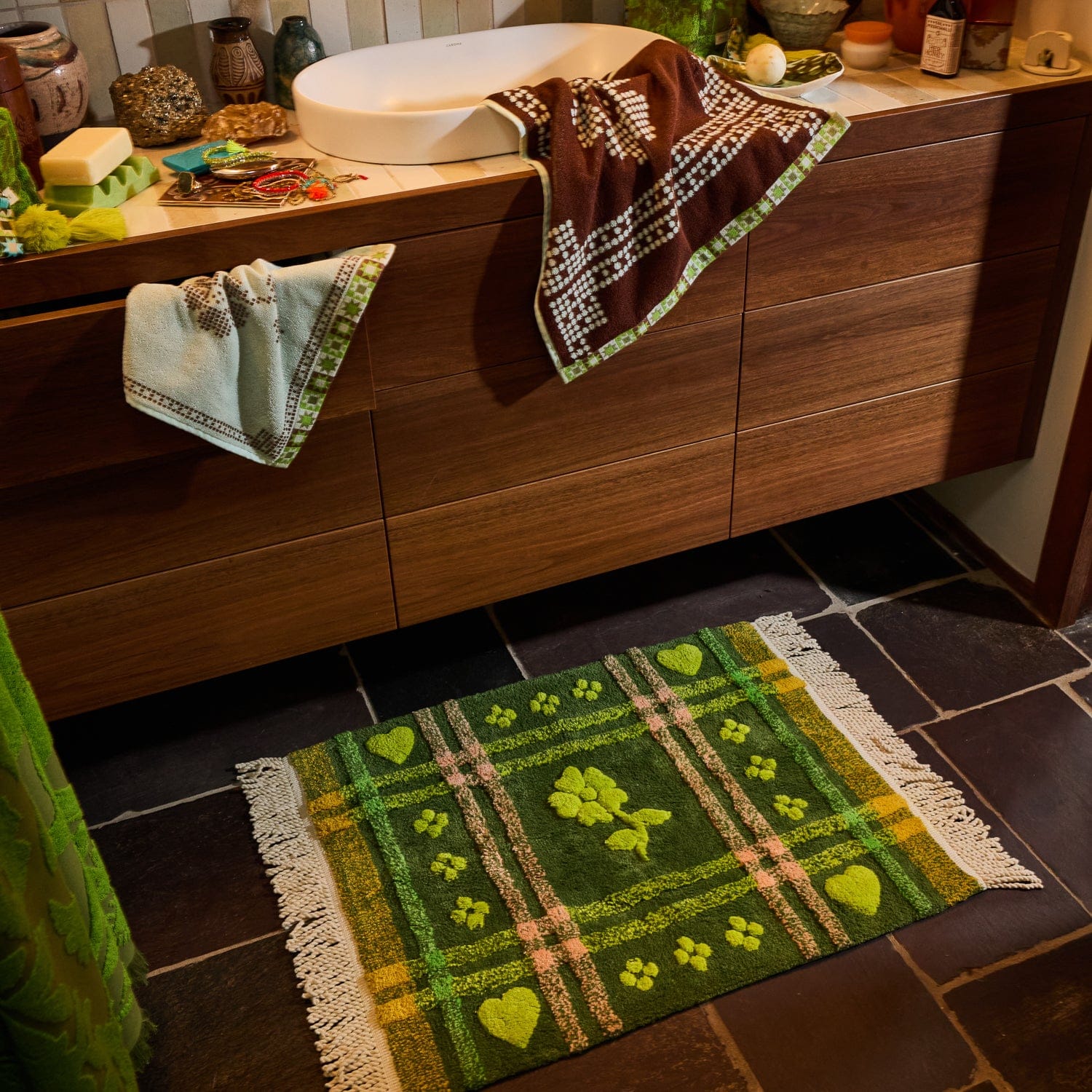 Josephine Bath Mat | Hunter Green