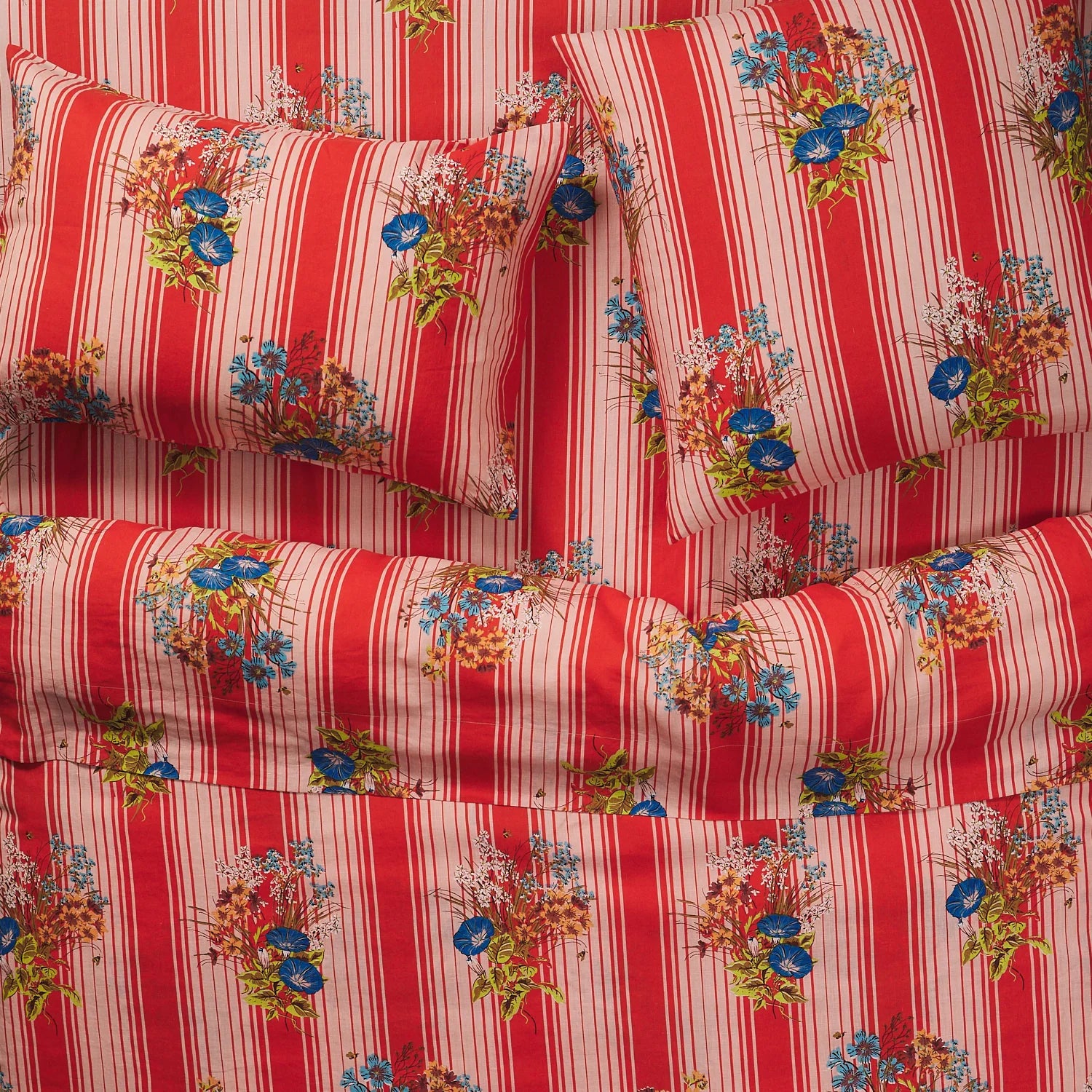 Dempsey Linen Fitted Sheet Poppy | Queen