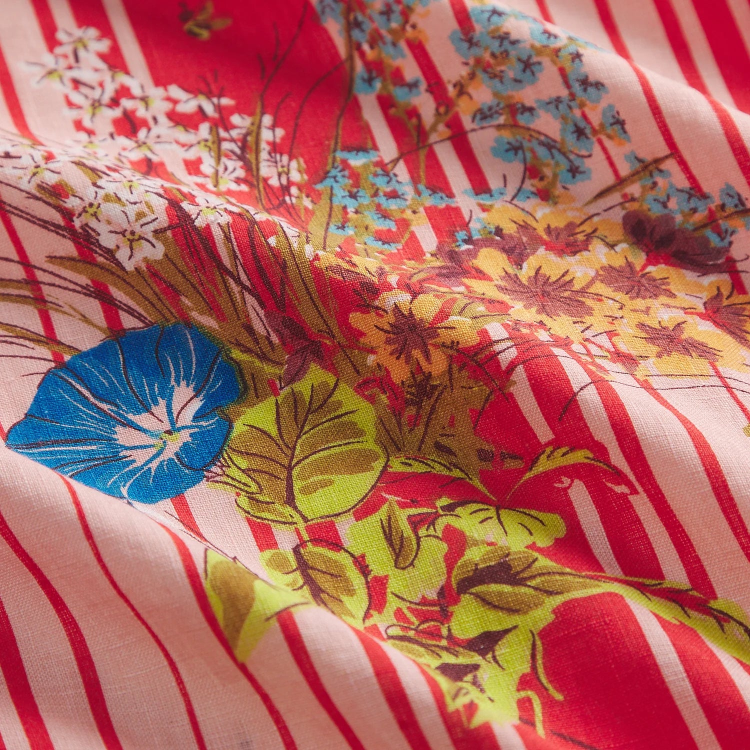 Dempsey Linen Fitted Sheet Poppy | Queen