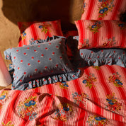 Anneliese Ruffle Pillowcase Poppy | Standard