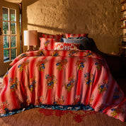 Dempsey Linen Quilt Cover Poppy | Queen