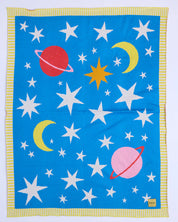 Stars And Moon Cotton Knitted Blanket