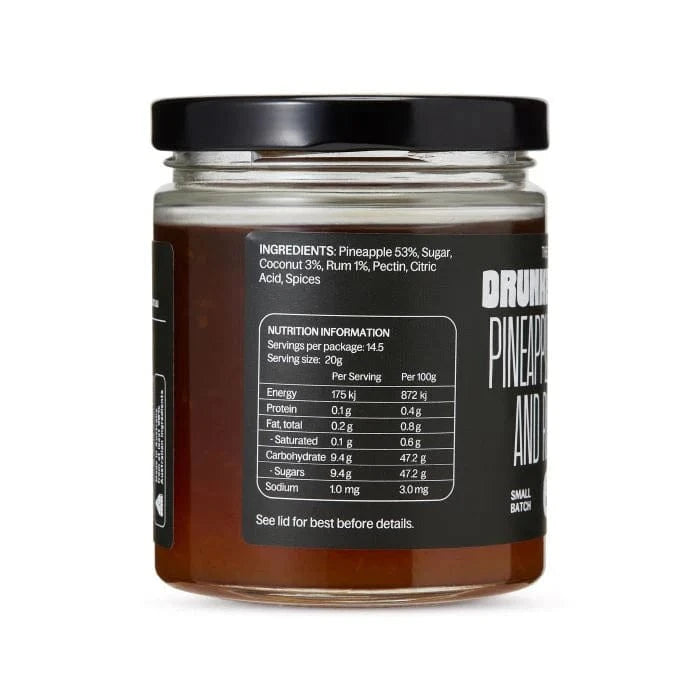 Drunken Sailor Pineapple Coconut Rum Jam 290g