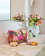 Australian Bush Blossom Quilted Cotton Toiletry Case