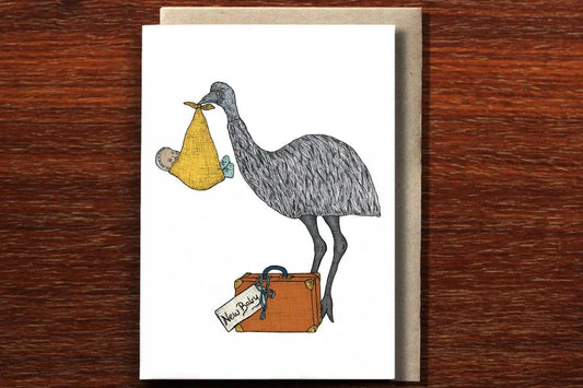 Emu with a Baby