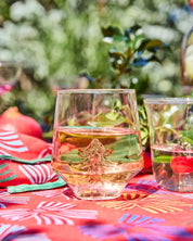 Tickled Pink Christmas Tumbler Glass | Set of 2