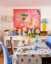 Kip&Co x Anna Spiro Malabar Floral Embroidered Tablecloth | Standard Rectangular