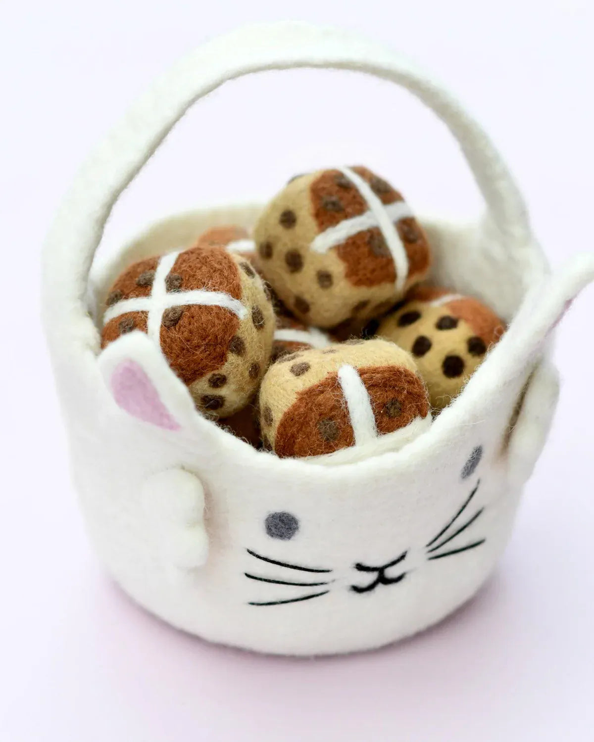 Felt Easter Egg Hunt Basket | White Bunny