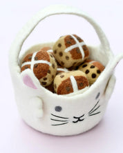Felt Easter Egg Hunt Basket | White Bunny