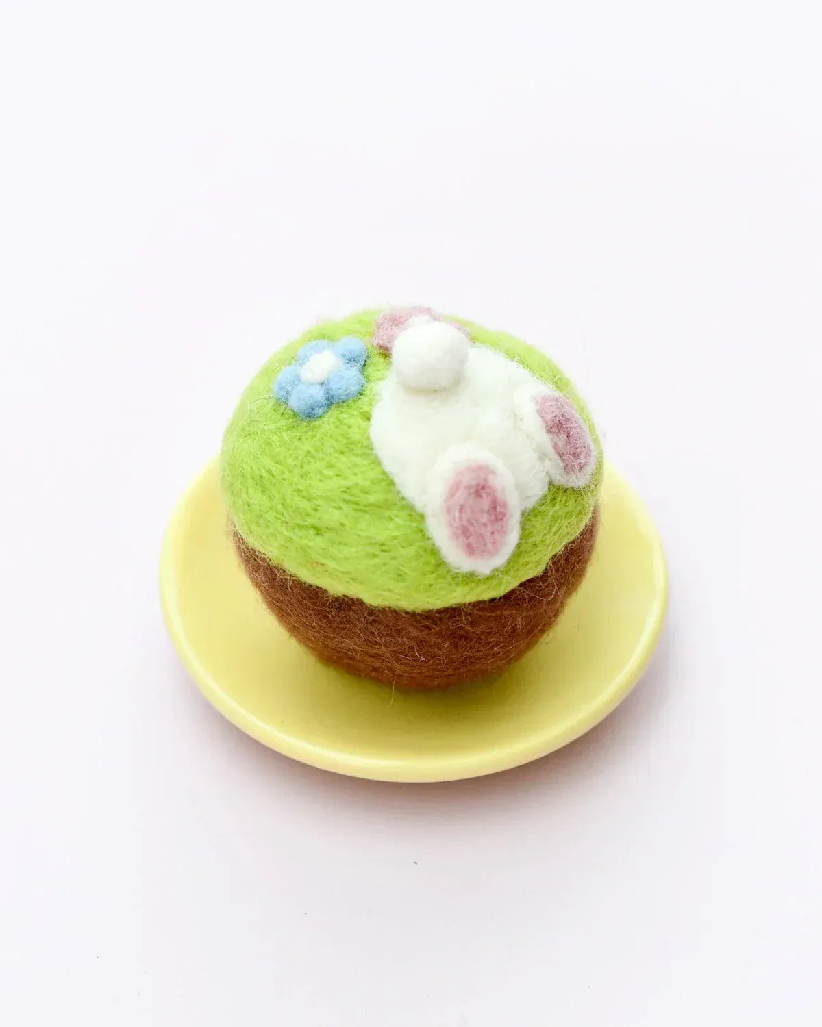 Felt Cupcake | Easter Burrowing Bunny with Flowers