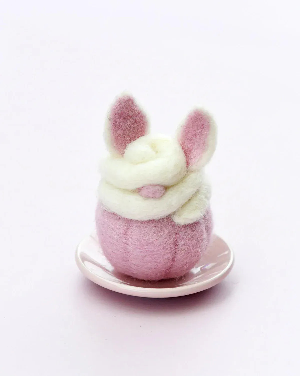 Felt Cupcake | Easter White Bunny with Ears
