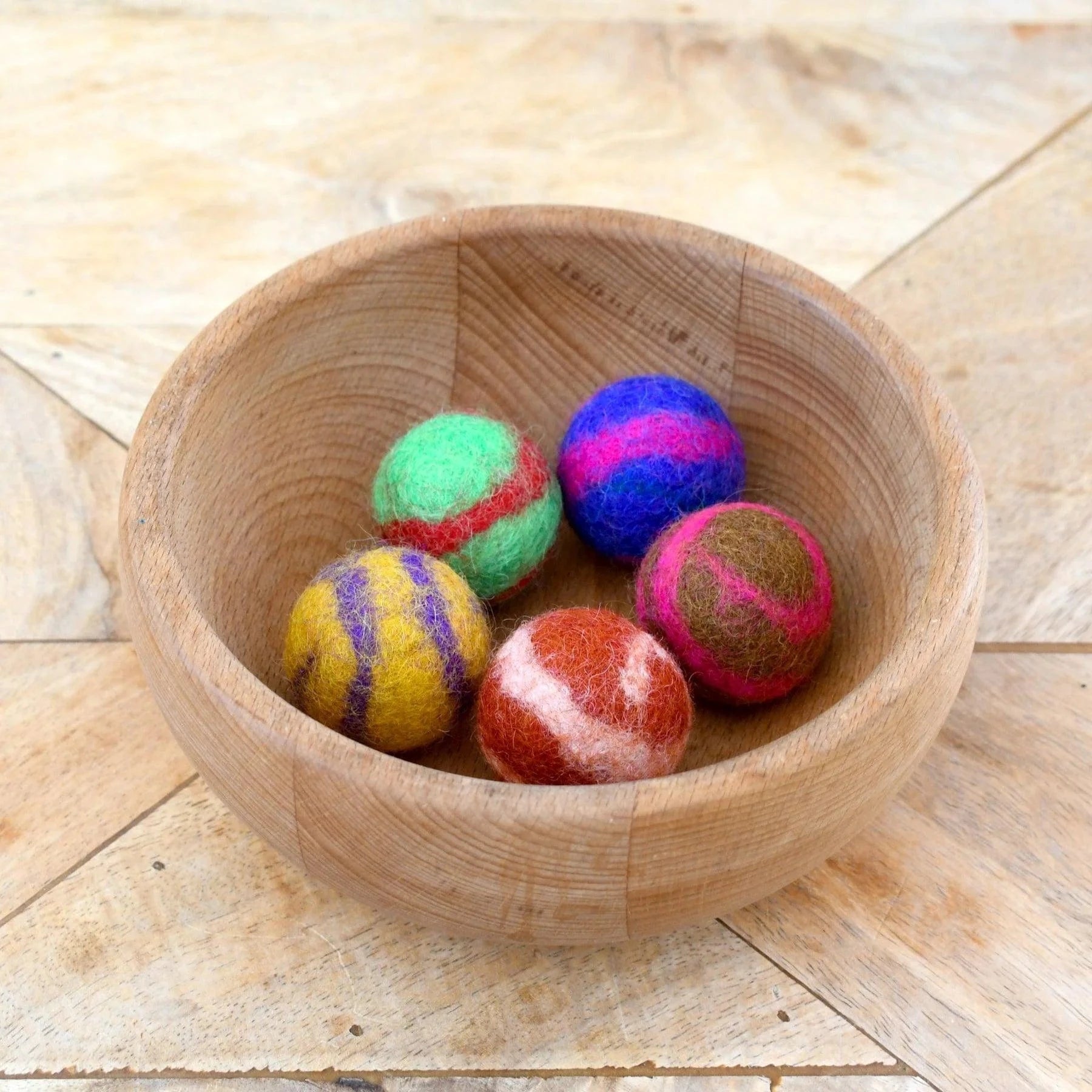 Felt Cat Ball Toys | Bundle of 5 Balls