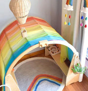 Felt Nursery Rug | Earthy Rainbow