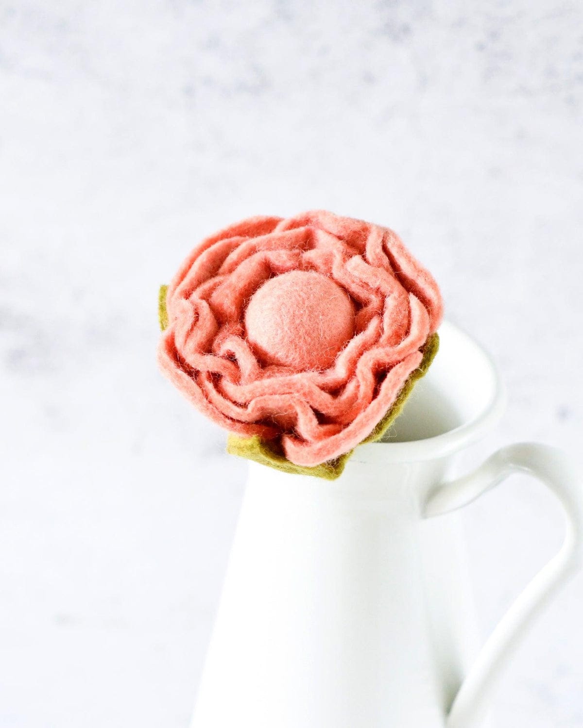 Felt Peony Flower | Peach