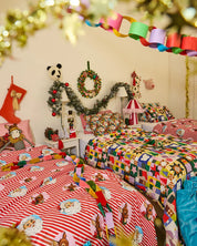 Christmas Patchwork Organic Cotton Quilt Cover | Single