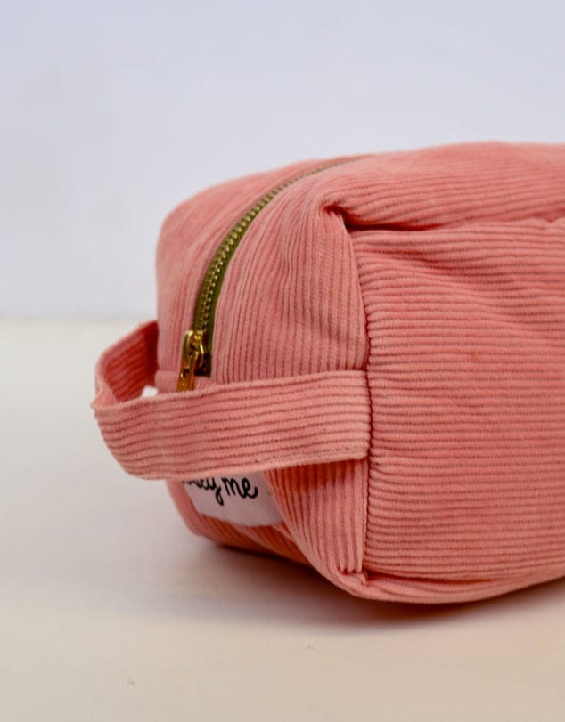 Corduroy Dopp Kit in Peach
