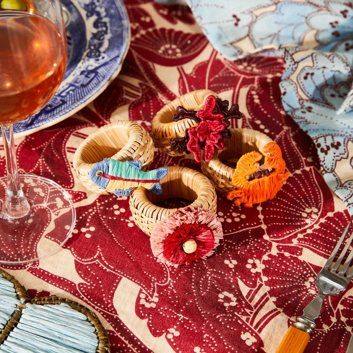 Aria Napkin Ring Set | Flame