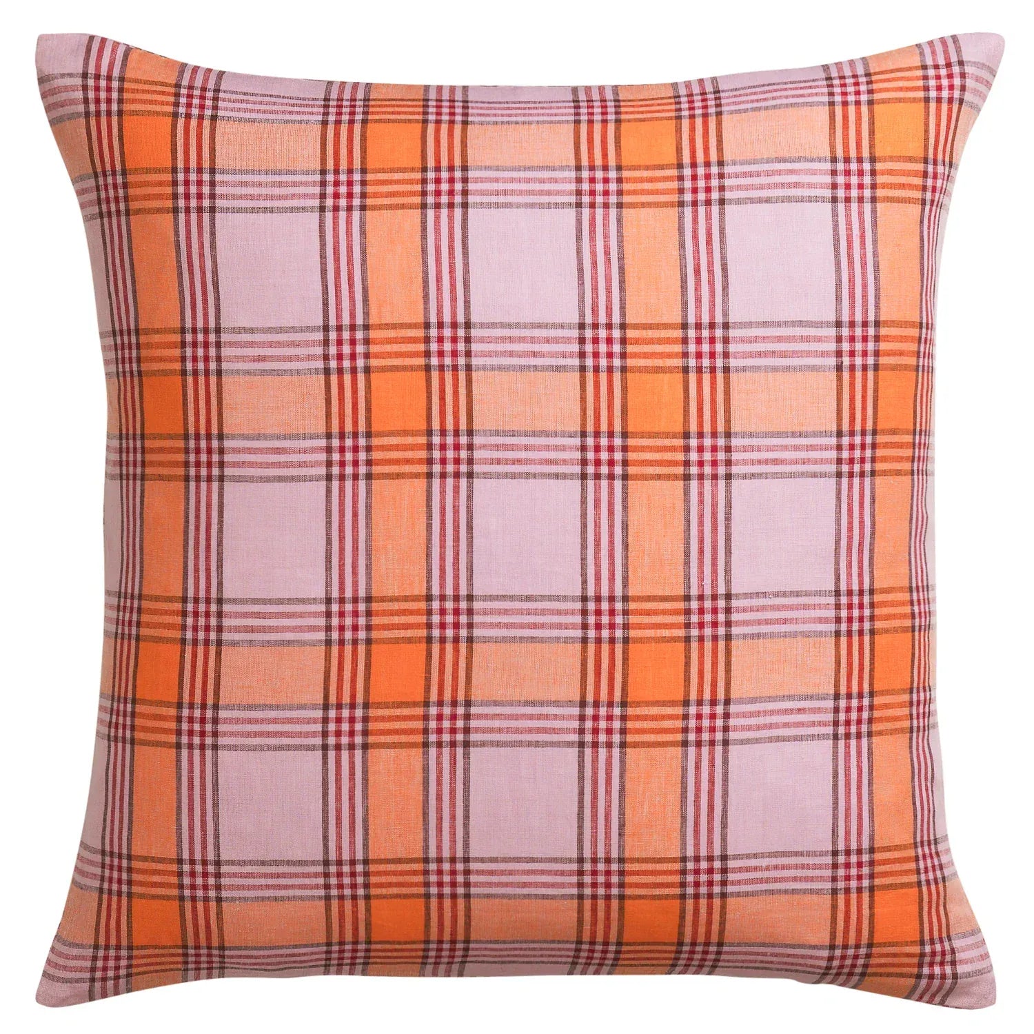 Isla Linen Euro Pillowcase Set | Vivid Coral