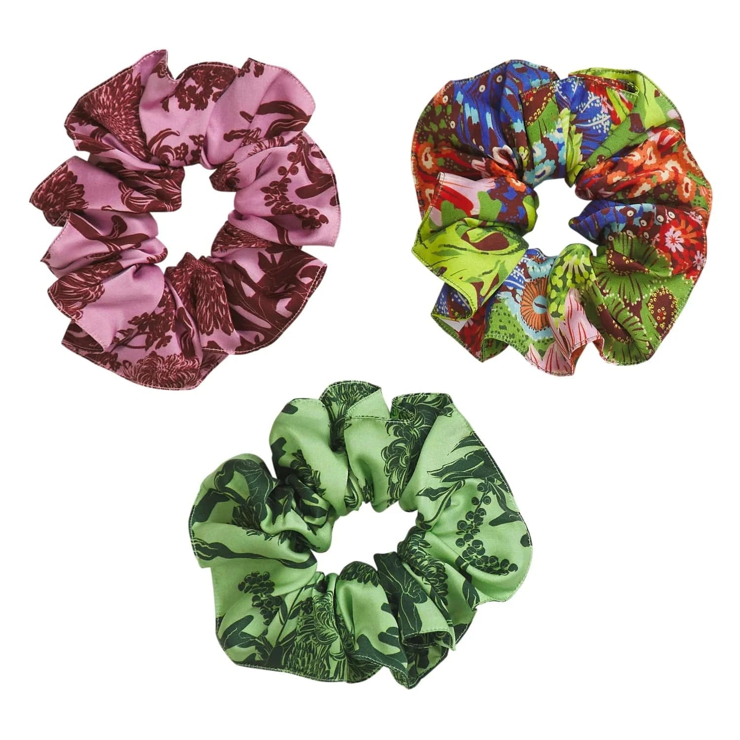 Delphine Silk Scrunchie | Set of 3