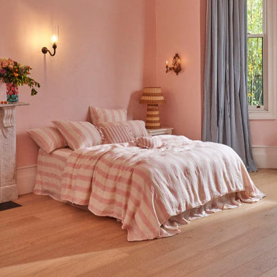 Candy Stripe Flat Linen Sheet