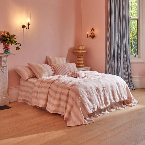 Candy Stripe Flat Linen Sheet