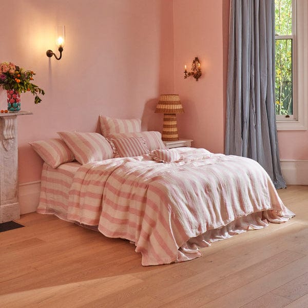 Candy Stripe Linen Quilt Cover