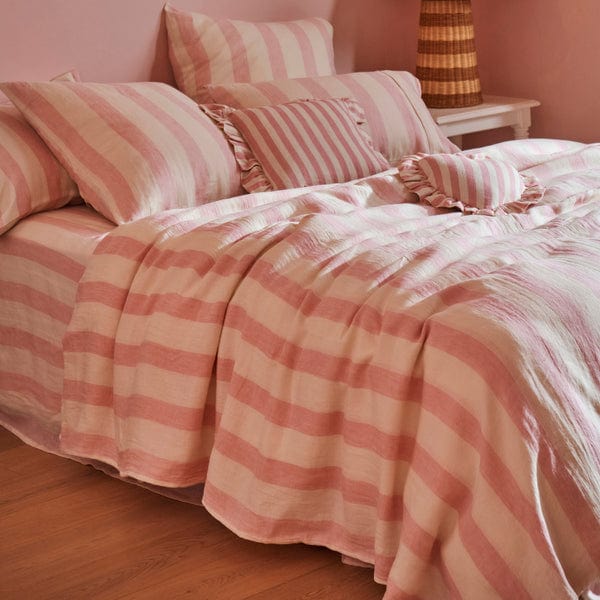 Candy Stripe Linen Quilt Cover