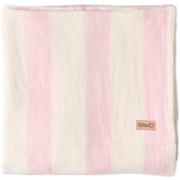Candy Stripe Flat Linen Sheet