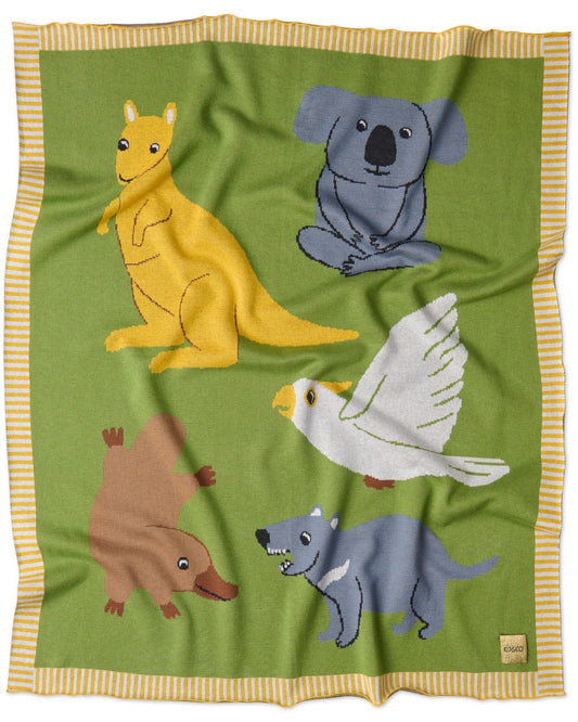 Home Among The Gum Trees Knitted Blanket