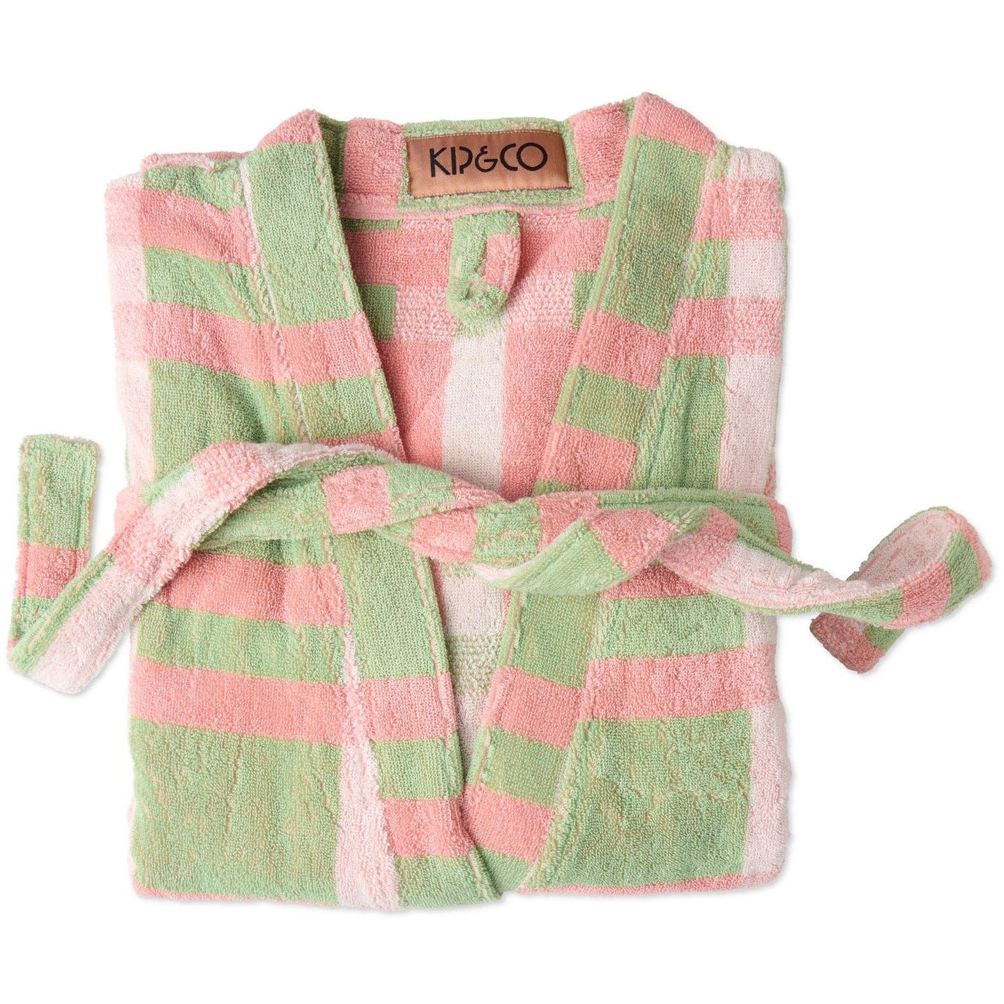 Pistachio Tartan Terry Bath Robe