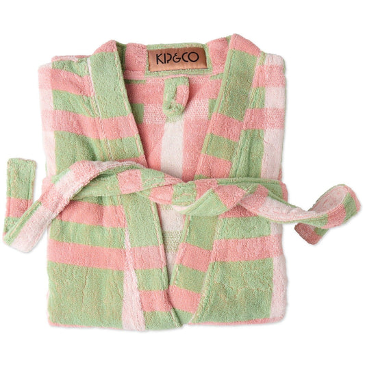 Pistachio Tartan Terry Bath Robe