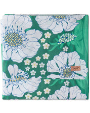 Tumbling Flower Green Organic Cotton Flat Sheet