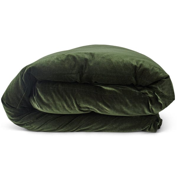 Kombu Green Velvet Quilt Cover King