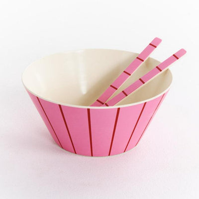 Iced Vovo Stripe Salad Servers Set One Size
