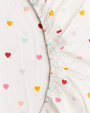 I Heart You Organic Cotton Baby Fitted Sheet | Cot