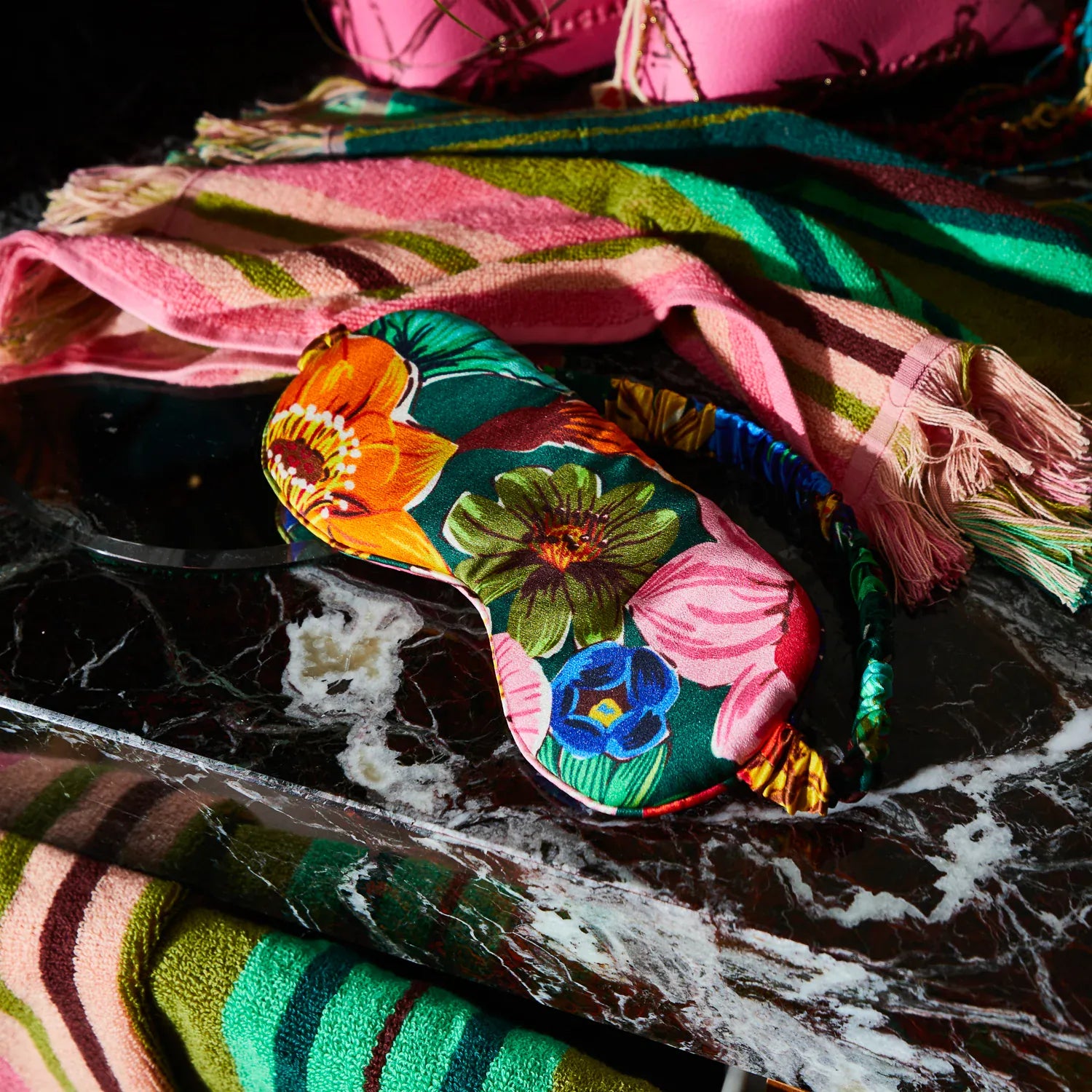 Ines Silk Eye Mask | Verdant