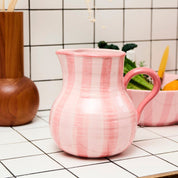 Pink Stripe Water Jug