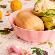 Pink Stripe Salad Bowl
