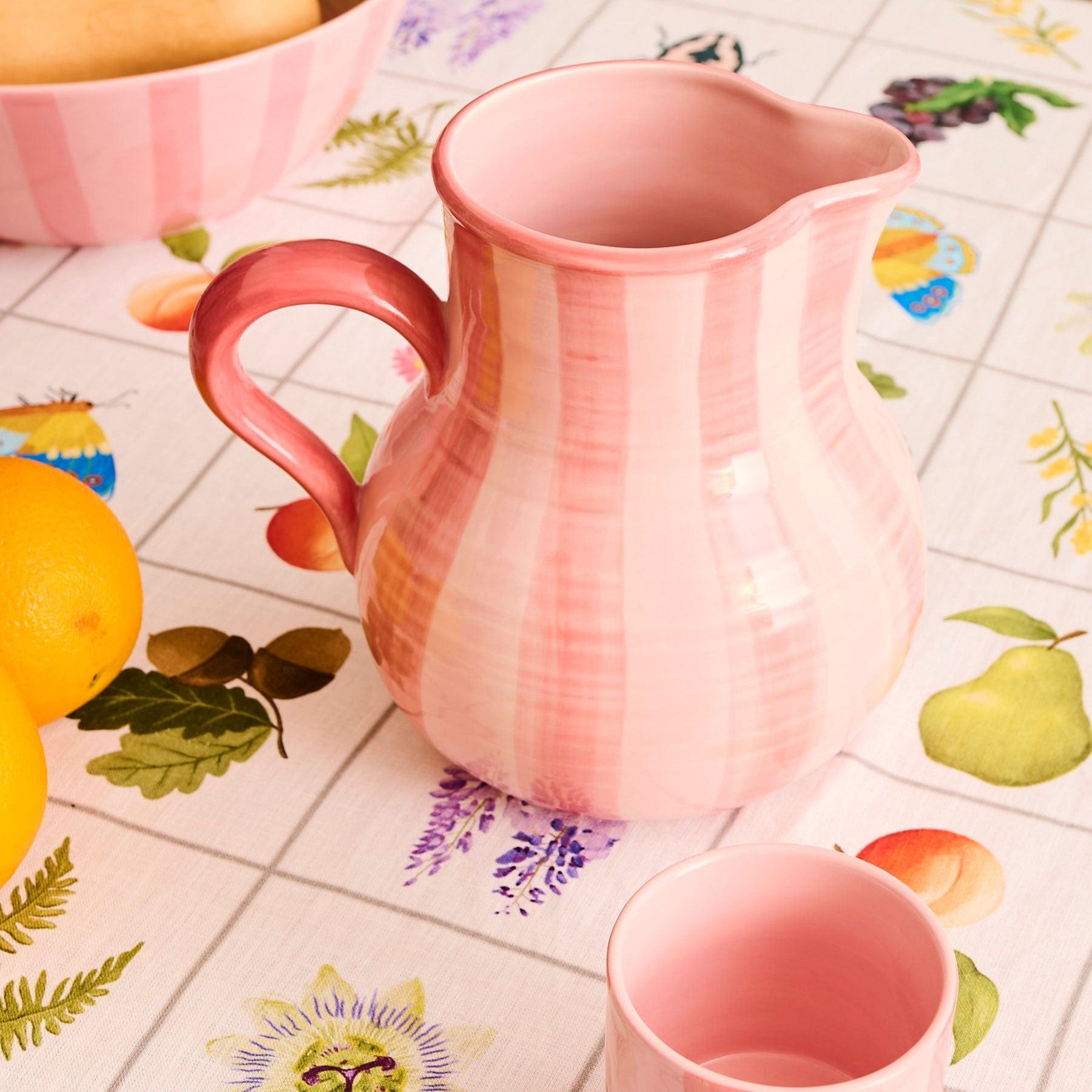 Pink Stripe Water Jug