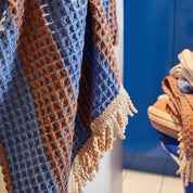 Zelia Waffle Towel | Blue Jay