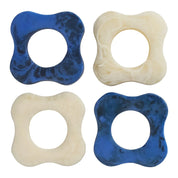 Paola Napkin Ring Pearl/Azure | Set of 4