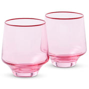 Rose With a Twist Tumbler Glass | Set of 2