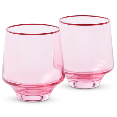 Rose With a Twist Tumbler Glass 2P Set
