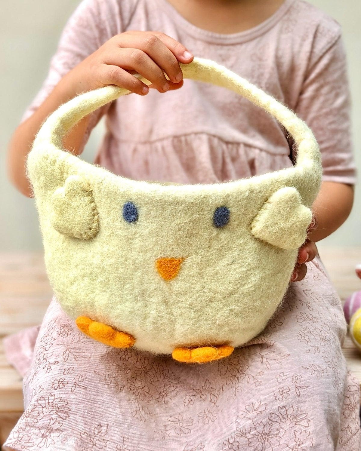 Felt Easter Egg Hunt Basket | Yellow Chick